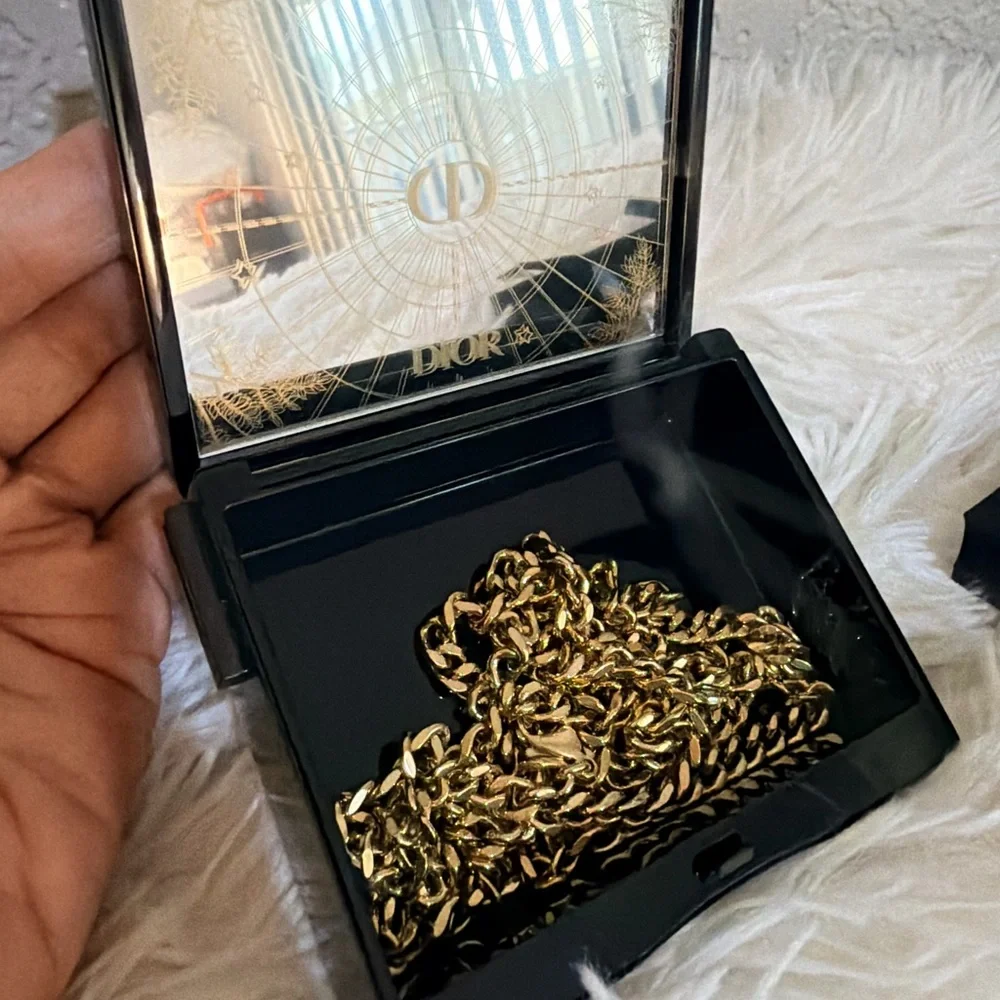 Dior Black and Gold Cosmetic Case Shoulder Bag